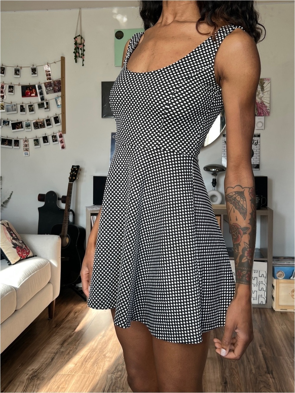 Forever 21 3D Polkadot Skater Dress